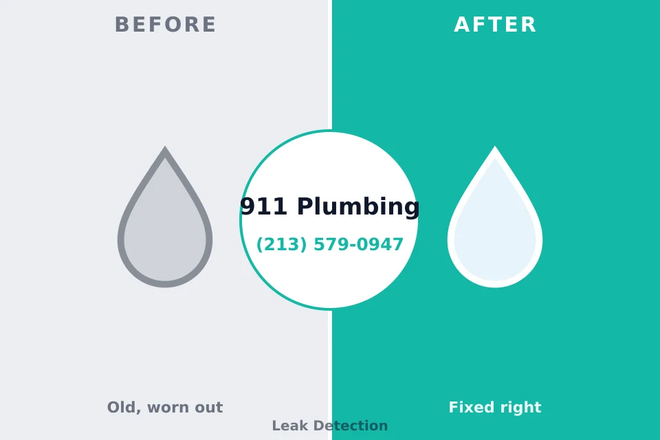 Before and after: plumbing repair Bushland, TX